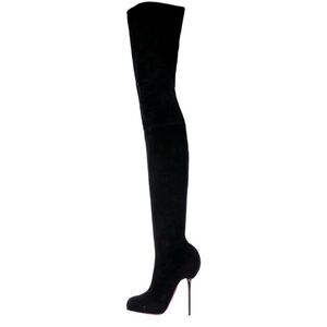 Christian Louboutin Black Over the Knee Boots